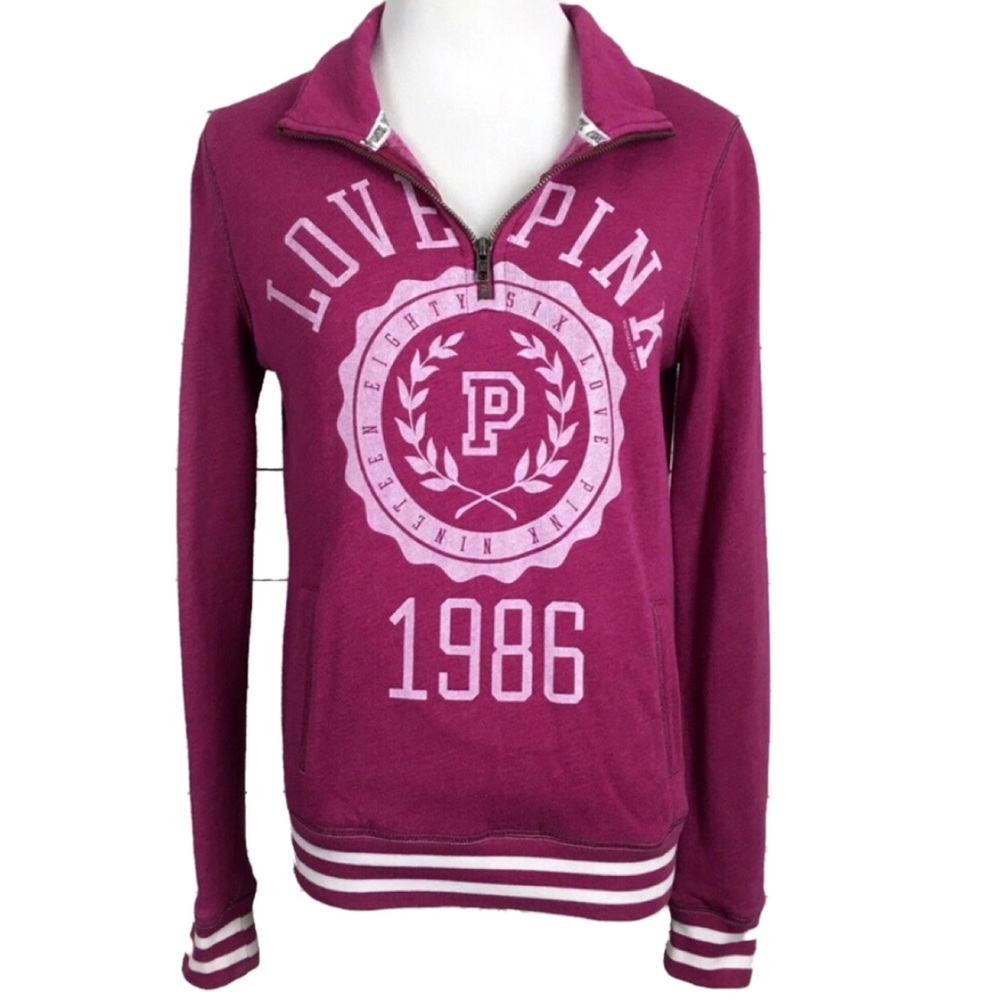 Victoria’s Secret Pink XS Pullover 1/2 Zip Pink